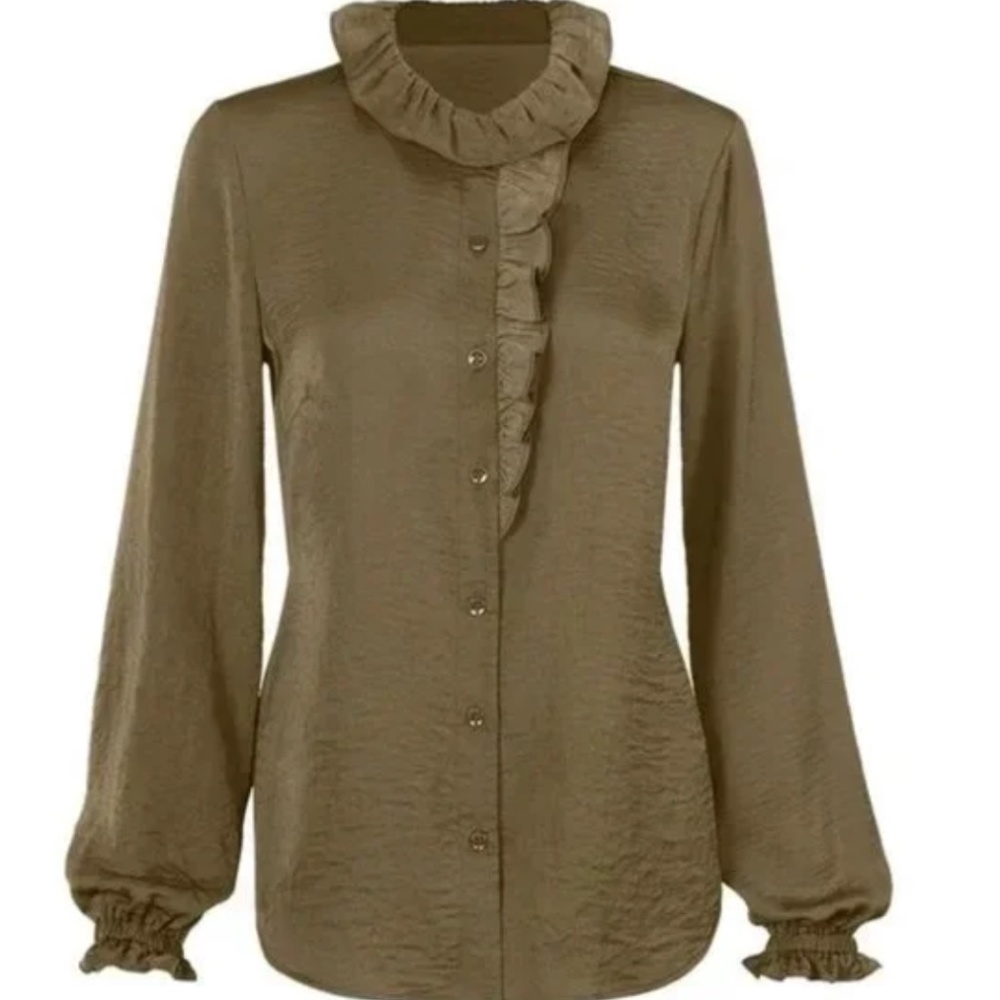 Cabi Icon Blouse - Green - Size XL - NWOT